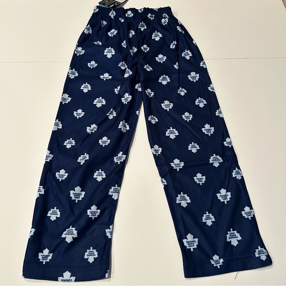 Kids NHL Toronto Maple Leafs Navy Blue Pajama PJ Pants Bottoms size L (7) - Picture 2 of 6